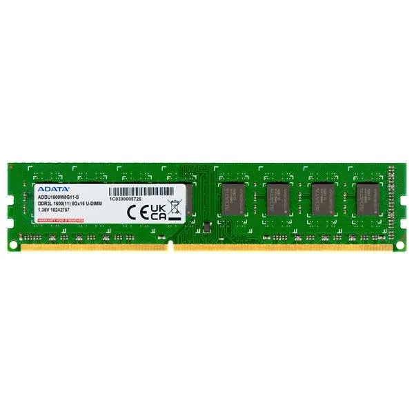 ADATA 8GB Premier Series DDR3L 1600 U DIMM Memory Module Desktop Ram price in Chennai, tamilnadu, kerala, bangalore