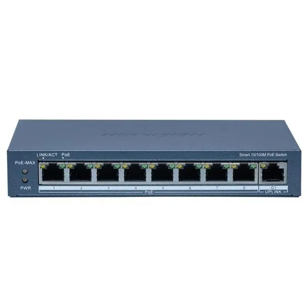 Hikvision DS 3E1309P EI B 8 Port Fast Ethernet Smart POE Switch price in Chennai, tamilnadu, kerala, bangalore