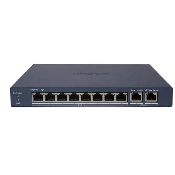 Hikvision DS 3E1310P EI B 8 Port Fast Ethernet Smart POE Switch  price in Chennai, tamilnadu, kerala, bangalore