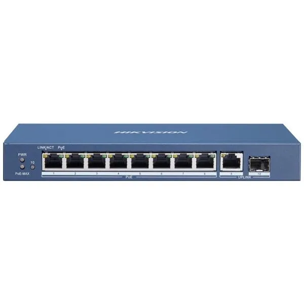 Hikvision DS3E0510pEM 8 Port 20 Gbps Gigabit Unmanaged POE Switch price in Chennai, tamilnadu, kerala, bangalore