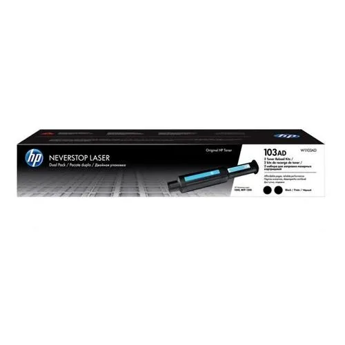 HP 103AD W1103AD Black Neverstop Dual Pack Toner Cartridge price in Chennai, tamilnadu, kerala, bangalore