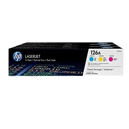 HP 126A CF341A CYM Tri Pack Combo LaserJet Toner Cartridge price in Chennai, tamilnadu, kerala, bangalore