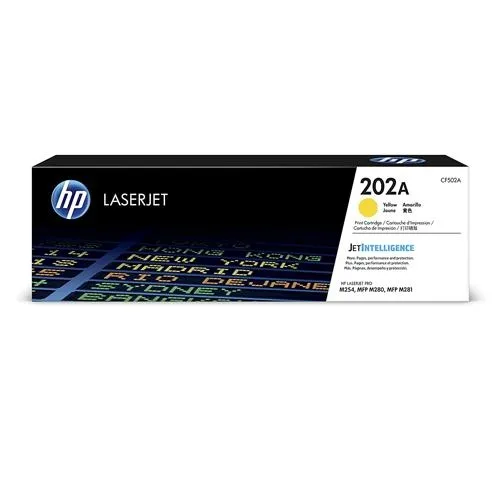 HP 202A CF502A Yellow LaserJet Toner Cartridge price in Chennai, tamilnadu, kerala, bangalore