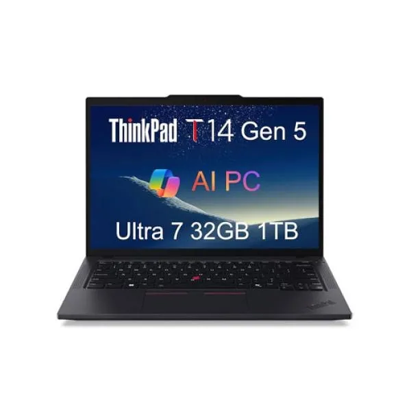 Lenovo ThinkPad T14 Gen5 Intel Core Ultra 7 155U Windows 11 Pro Laptop