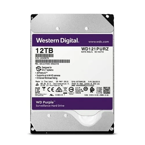 Western Digital Purple 12TB Surveillance Hard Drive price in Chennai, tamilnadu, kerala, bangalore