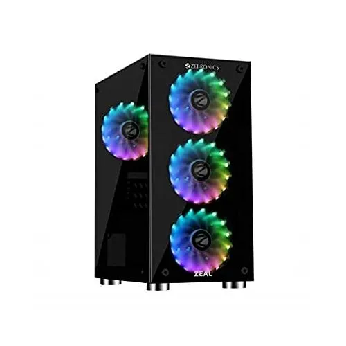 Zebronics Zeb 876B Zeal Gaming Chassis Cabinet price in Chennai, tamilnadu, kerala, bangalore